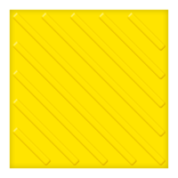 Тактильная плитка ПВХ с диагональным рифом (500х500 мм) [тротуарная]