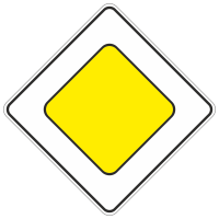 Дорожный знак 2.1 Главная дорога